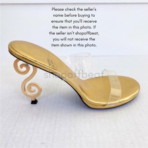 NEW Jeffrey Campbell Deity Sandal Clear Gold 11 - Picture 7 of 16